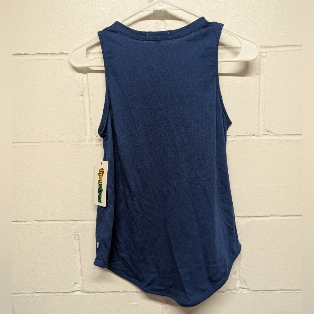 4th of July Tipsy Elves Womens Blue 'LIT' Fireworks Tank Top New with Tags XS - Picture 2 of 6